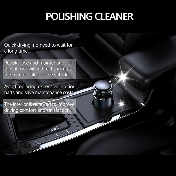 Polishing Cleaner Car Interior Spray,Car Interior Cleaner Spray(2PCS) | Polishing Cleaner, 100ml, Interior Multi-Purpose Car Cleaner, Total Car Interior Cleaner Rejuvenation