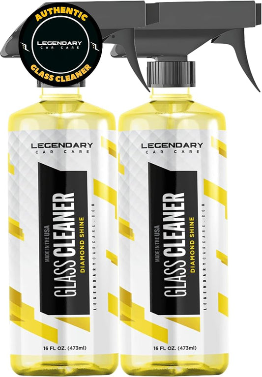 Legendary Glass Cleaner 16oz (2 Pack) - Auto Window Cleaner Spray for Car Windows & Windshield - No Streaks, Ammonia-Free, Tint Safe - Interior/Exterior Use