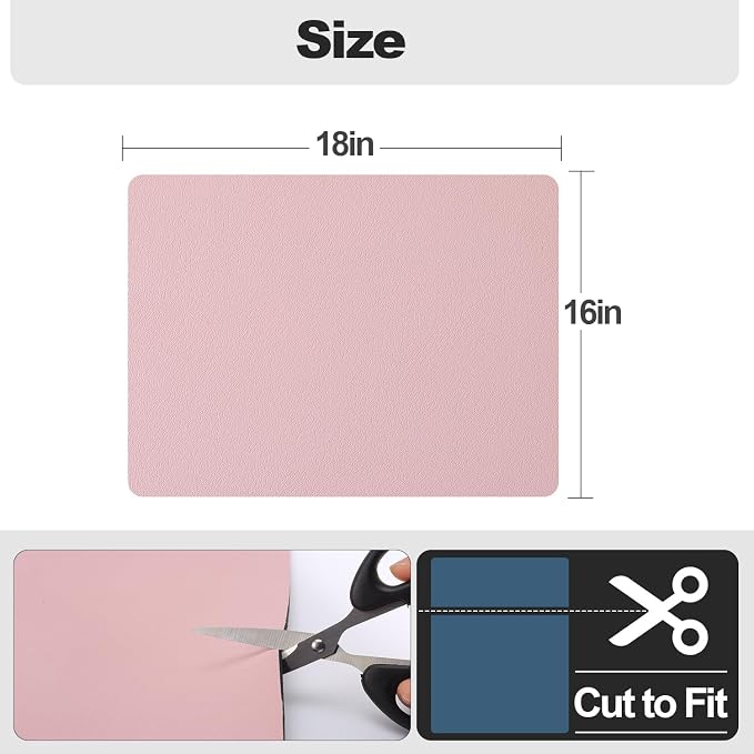 Ecotrim - Dish Drying Mat for Kitchen Counter | Coffee Bar Mat for Countertops | Heat Resistant Drainer Mat with Non-slip Rubber Backed | Hide Stain Kitchen Absorbent Draining Mat | Pink 16"x18"