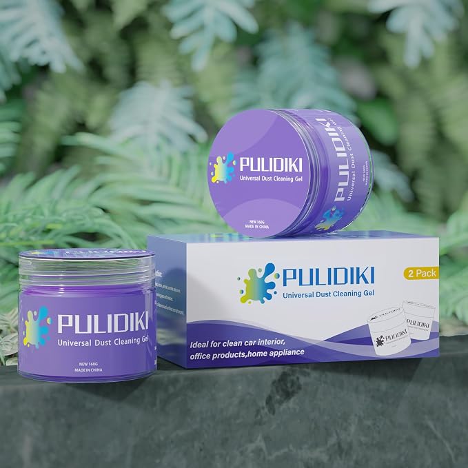 PULIDIKI Car Cleaning Gel Clean Putty Detailing Kit Car Interior Cleaner | Car Slime Cleaner Dust Cleaning Supplies Car Accessories Car Gifts for Men Women Purple (2Pack)