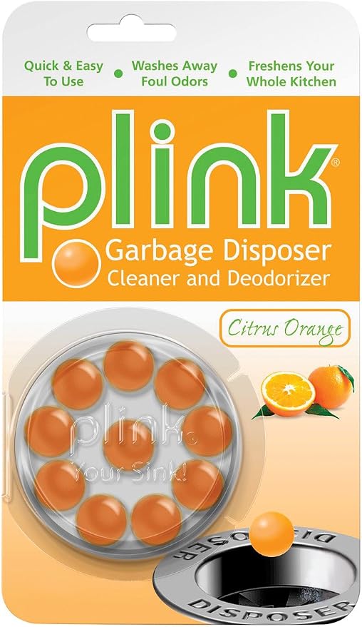Plink garbage disposer deodorizer 10-Count, Citrus Orange
