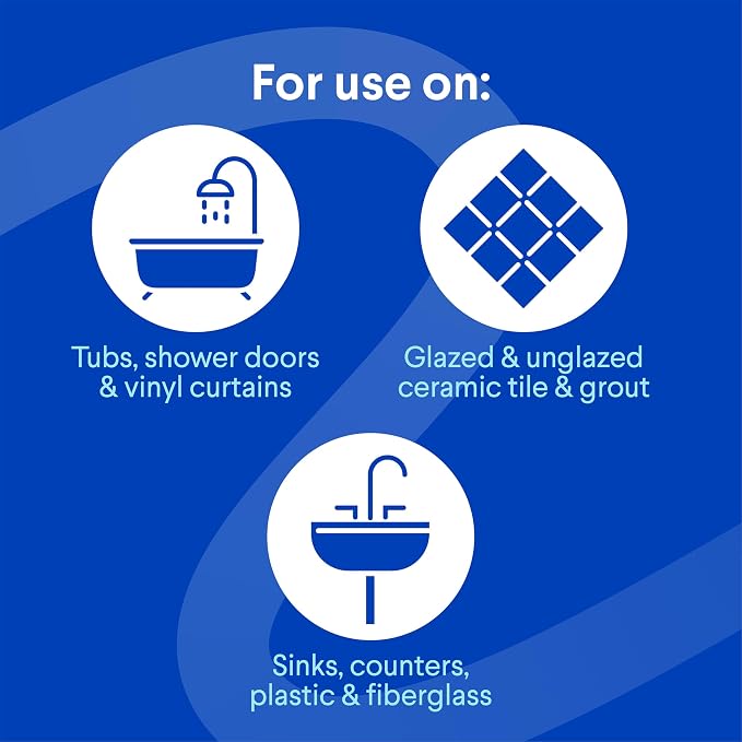 Clorox Plus Tilex Daily Shower Cleaner, Bleach-Free Bathroom Cleaner Spray, Safe for Most Tubs and Countertops, 32 fl. oz. Spray Bottle