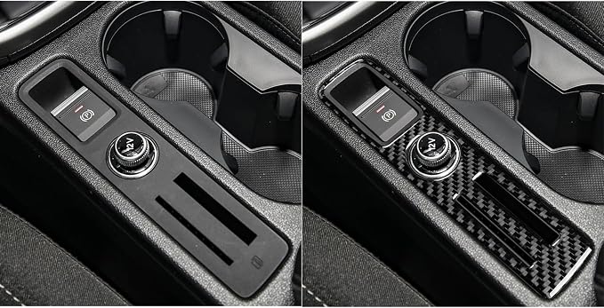 Real Carbon Fiber Accent Stickers Fit for Audi A3 8Y S3 2021-2025 | Trim Accent Handbrake Panel Center Console | Accessories | Thick Overlay