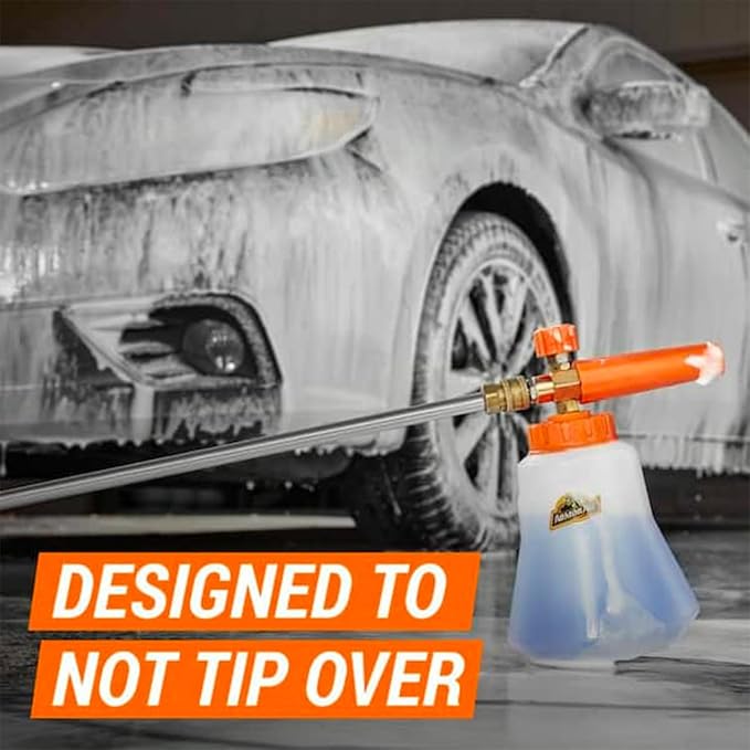 Armor All 2-in-1 Foam Cannon Kit for Garden Hoses and Power Washers | 3-piece car washing kit with 40-ounce reservoir, marked fill lines, and compatibility with 500 to 3,500 PSI units