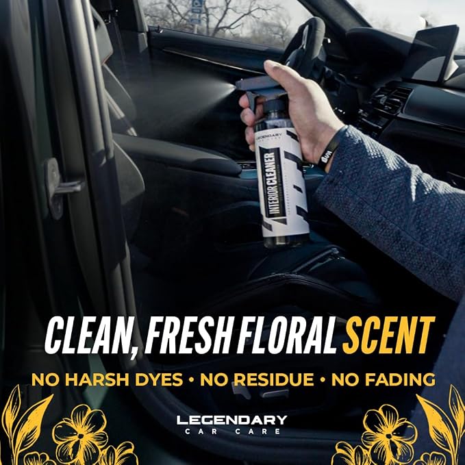 Legendary Interior Cleaner 16oz (2Pack) - All Purpose Interior Detailer & Carpet Cleaner for Cars - Safe on Leather, Plastic, Vinyl, Upholstery & Dashboard - UV Protectant - Tough on Stains & Dirt