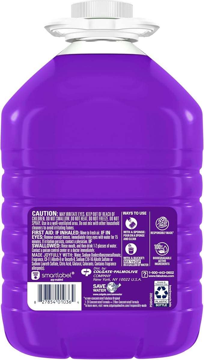 Fabuloso Multi-Purpose Cleaner 2x Concentrated, Lavender - 128 fl oz