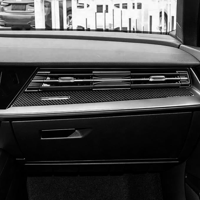 Carbon Fiber Dashboard Stickers Fit for Audi A3 8Y S3 RS3 2021-2025 | for Sportback 2021-2025 | Trim Dashboard Passenger Side Instrument | Thick Overlay | Anti-scratch