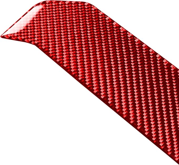 Central Control Floor Side Decals Strips Trim Stickers Compatible with Subaru BRZ/Scion FR-S/Toyota 86 2016 2017 2018 2019 2020 Red Real Carbon Fiber Car Interior Accessories