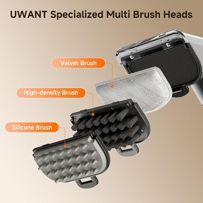 Uwant Portable Carpet and Upholstery for Deep Cleaner, 18Kpa Carpet Cleaner Machine for Cars, Pets with Pet Pro Solution and Self Cleaning Set of 1 for Spot, Rug, Couch