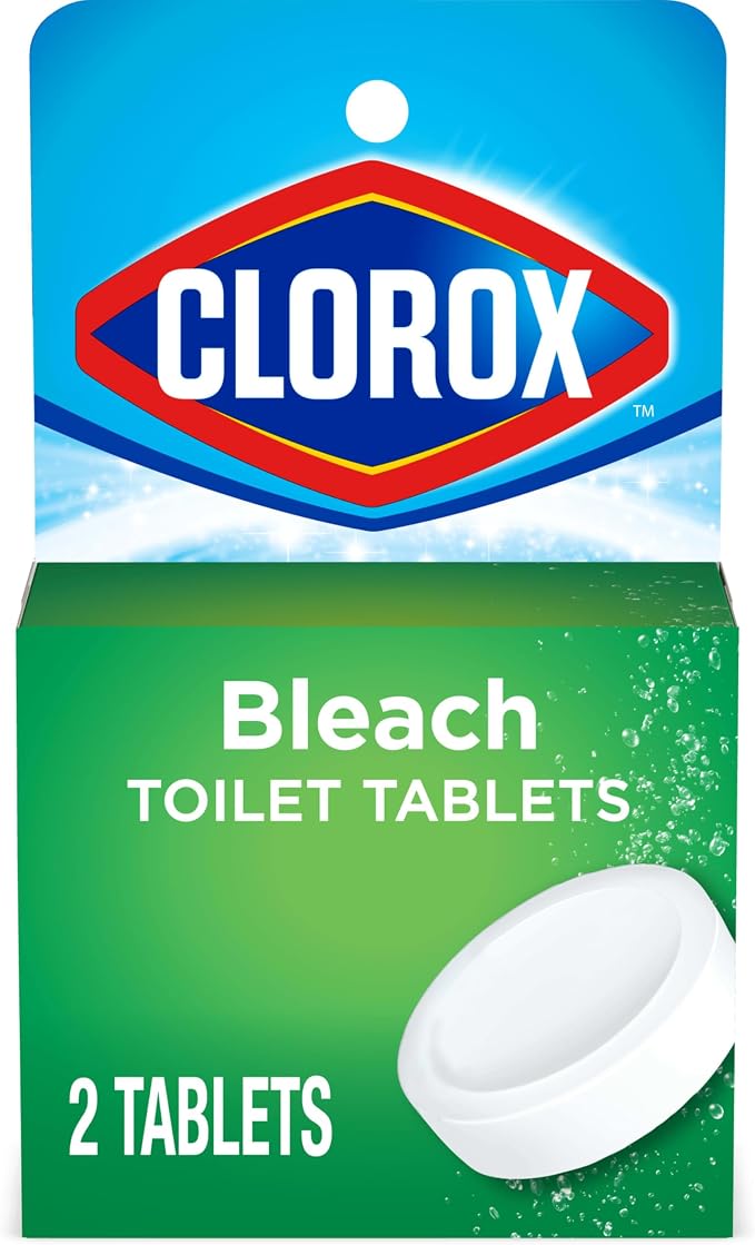 Clorox Ultra Clean Toilet Tablets Bleach 2 Count, 3.5 Oz Each (Pack May Vary)