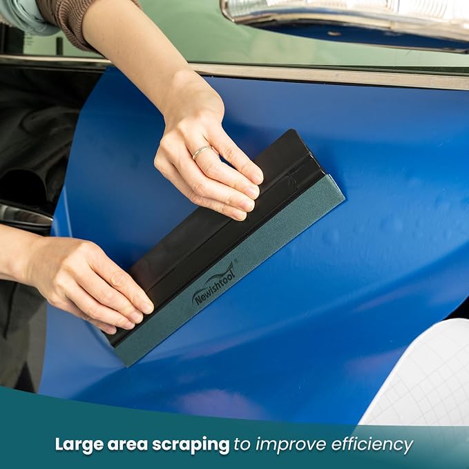 NEWISHTOOL 7 in 1 Vinyl Squeegee Tool Different Sizes Plastic Scraper Cards | Micro Fiber Suede Felt Edge Felt Squeegee Set for Wallpaper Smoothing, Car Wrapping, Window Tinting and PPF Installing