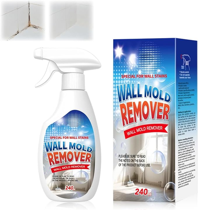 Highly Effective Removal Spray,Wall Cleaner Spray,Multi-Surface Cleaning Solution,Wall Cleaner for Wood,Tile,Fabric,Bathrooms,Kitchens - 8.12 Fl oz