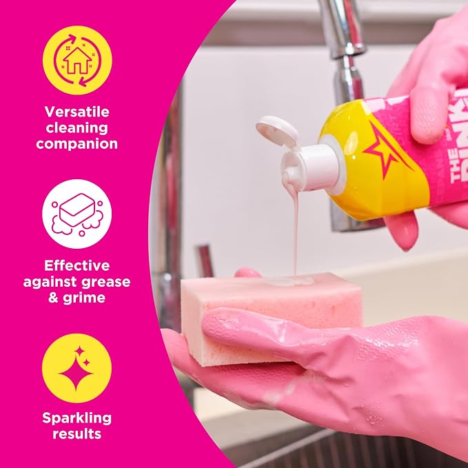 Stardrops The Pink Stuff Miracle Cream Cleaner, Stainless Steel & Multi-Purpose Surfaces, Removes Grease, Grime, Limescale & Soap Scum, Tough on Stains, Gentle on Surfaces, 500ml 16.9oz (Pack of 2)