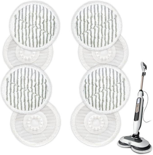 VIEWALL Replacement Steam Mop Pads for Shark S8201 S8000 S8001 S8200 S820 S7001 S7201 S7000 S7005 S7020 S7001 S7020 7001 S7201 7003 Steam Scrub Steam Mop, Dirt Grip Soft Scrub Pads 8 Pack