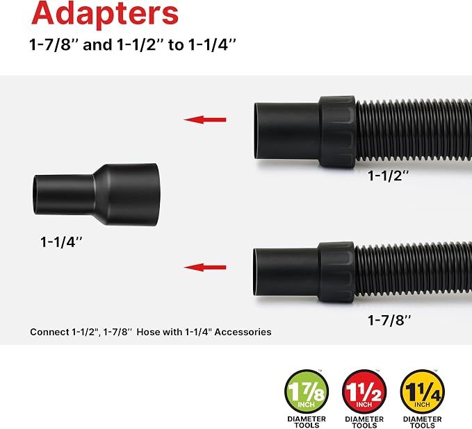 Shop-Vac 1-1/4" Micro Cleaning Nozzle Kit with Adapter, 8 Pieces | 1-1/4" Detailed-Cleaning Attachments for Compact Wet Dry Shop Vacuum, Storage Bag Included