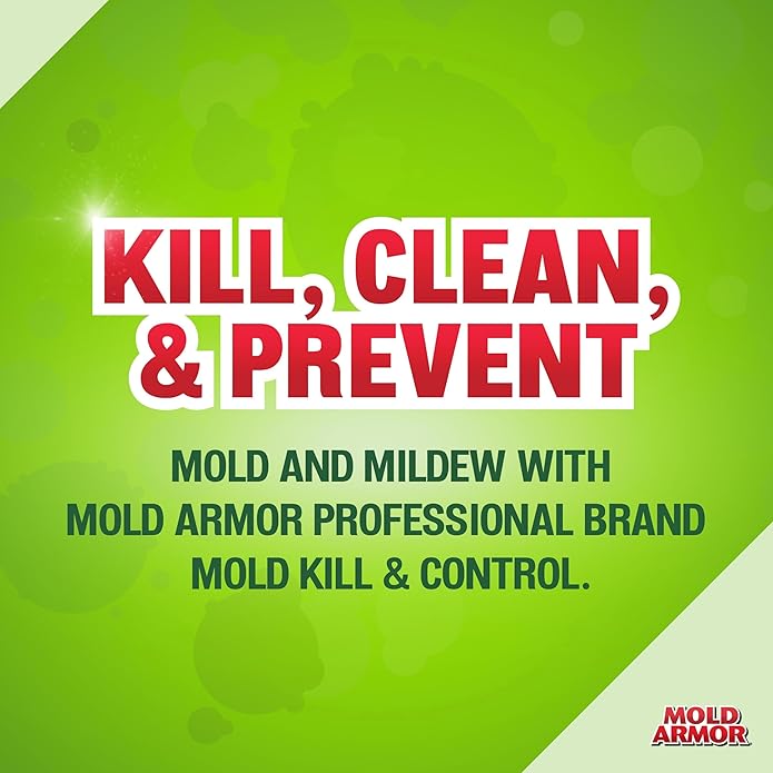 MOLD ARMOR Professional Brand Mold Kill & Control Spray, 32 oz., Hard Surface Mold and Mildew Remover, Visible Results in Minutes, Eliminates Bacteria and Viruses