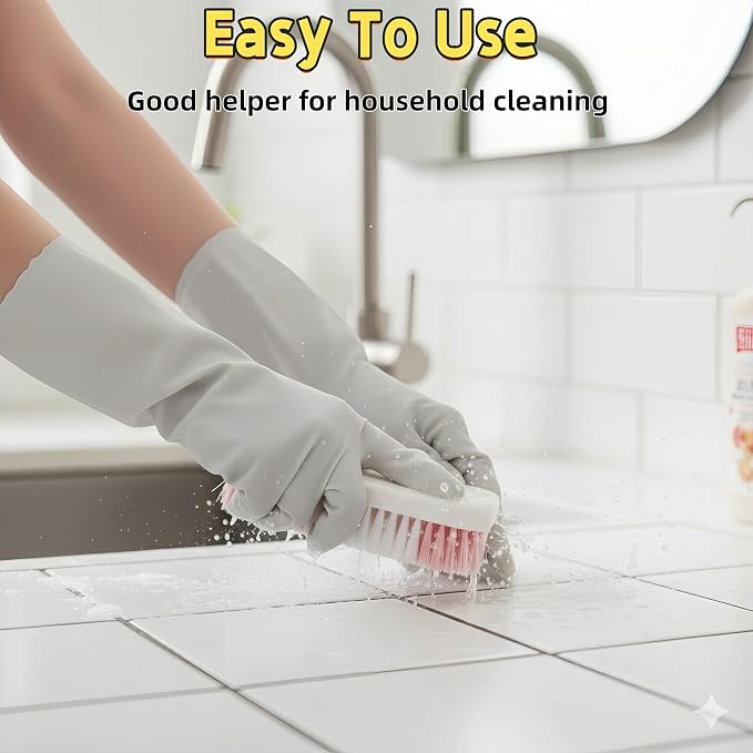 Scrub Brush Heavy Duty Scrub Brushes Scrubbing Cleaning Brush Set | 4 Pack Scrub Brush for Cleaning with Stiff Bristle Deep Cleaning Brushes for Bathroom, Floor, Shower, Carpet, Bathtub