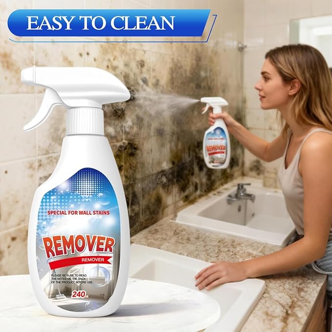 WALL REMOVER SPRAY, Wall Spray, Dust and Dirt Removal, 8.12 Fl oz, for Wood, Tile, Fabric, Bathrooms, Kitchens