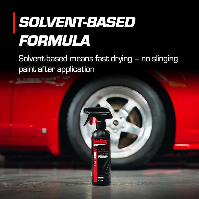 Holley Tire Shine - Tire Shine & Exterior Dressing - High-Performance Car Care, Spray On for Shine that Protects - Fast Drying Formula for Tires, Trim, and Undercarriage - 16 oz. (2 Pack)