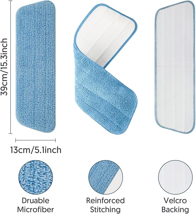 7 Pack Washable Mop Pads for Swiffer PowerMop: Microfiber Wet Mops Refills | Power Mop Pads Reusable Multi-purpose, Hardwood Floor Mop Pads Replacement, for 13''-15'' Spray Mops Multi-surface Floors