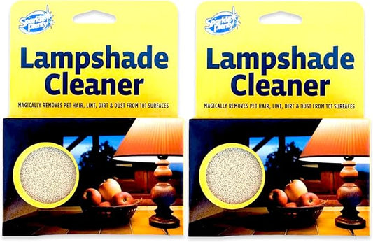 Sparkle Plenty Dry Magic Lampshade Cleaner Sponge, Lamp Shade Duster, 2Pack | Effortless No Liquid Dust Removal for Fabric Shades, Window Blinds, Upholstery, Ceiling Fans, Chemical Free Block Lifts Grime