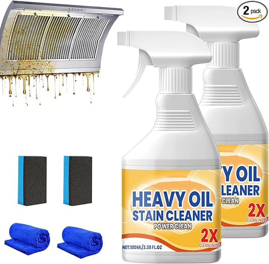 2Pcs Kitchen Heavy Oil Cleaner Spray, 2026 New All Purpose Kitchens Heavy Oil Cleaning Agent,Multipurpose Kitchen Cleaner, Heavy Duty Degreaser Cleaner Spray for Countertops, Ovens and Appliances