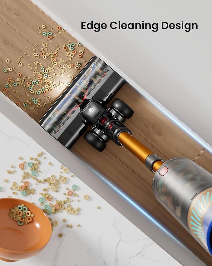 Cordless Vacuum Cleaner, 65KPA 650W 70Mins Stick Vacuum Cordless with Three Suction Modes, Self-Standing&LED Touch Screen, Anti-Tangle Brush, Vacuum Cleaners for Home/Pet Hair/Hardwood Floors/Carpet