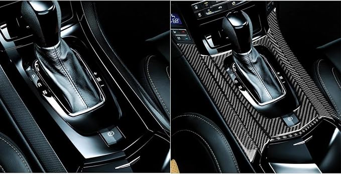 Gear Shift Decoration Panel Sticker Kit Real Carbon Fiber Compatible with Cadillac CTS 2008 2009 2010 2011 2012 2013 Interior Trim Car Accessories ﻿