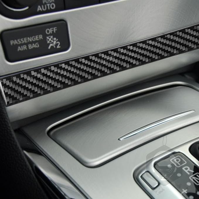 Real Carbon Fiber Trim for Infiniti Accessories | for G35 G37 G25 Q60 Q40 2007-2015 X S Sedan Coupe Convertible Dash CD AC Control Panel Strip Interior Thick Overlay Decal