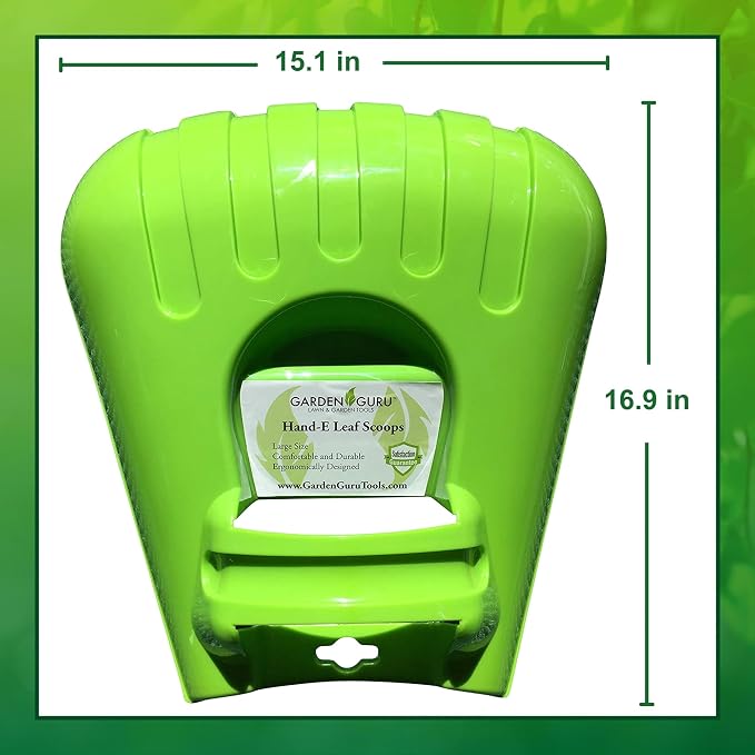 Garden Guru Leaf Scoops Rake Claws, Ergonomic, Large Hand Held Garden Rakes for Fast & Easy Leaf and Lawn Grass Snow Removal