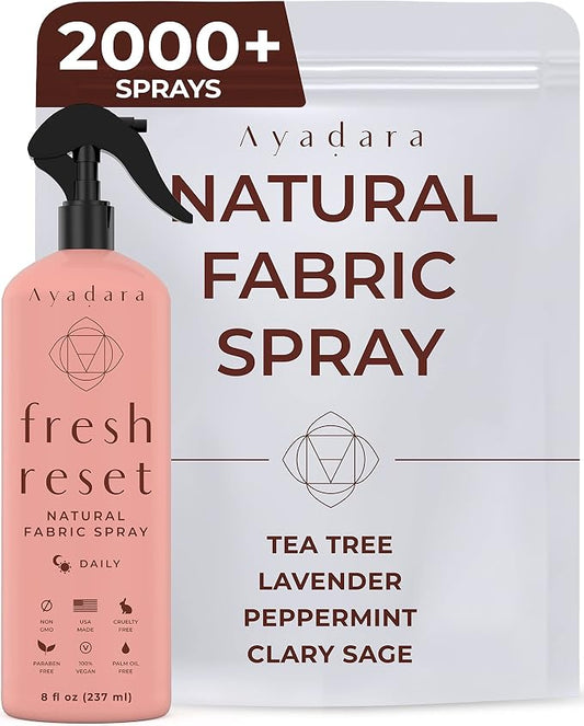 Ayadara Natural Fabric Spray, Lavender Room Spray Air Freshener, Odor Eliminator Mist, Aromatherapy Home Fragrance, Lavender Linen Spray for Bedding, Pillow, Sheet, Blanket and Clothing, 2000+ Sprays