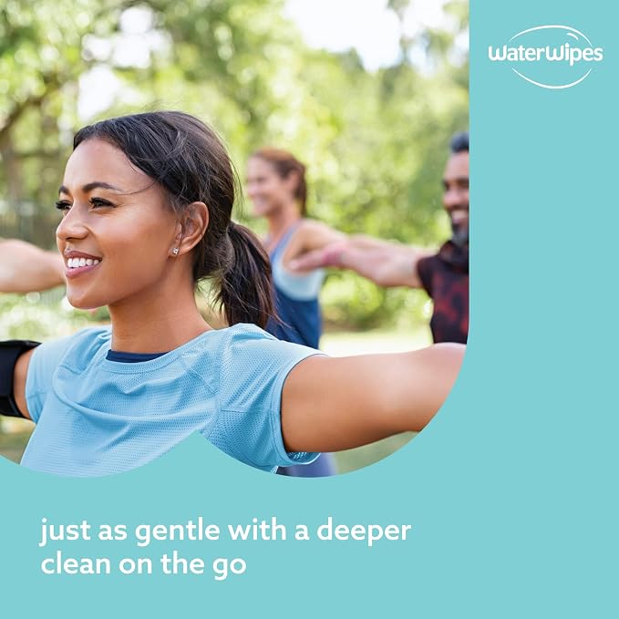 WaterWipes Sensitive+ On The Go Wipes, 3-In-1 Cleans, Cares, Protects, 99.9% Water, Unscented & Hypoallergenic Wet Wipes, 100 Count (10 Packs)