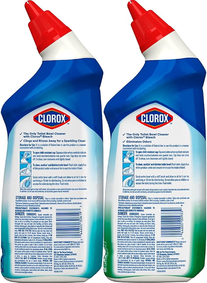 Clorox Toilet Bowl Cleaner with Bleach Variety Pack - 24 Ounces - Pack of 4 (Package May Vary)