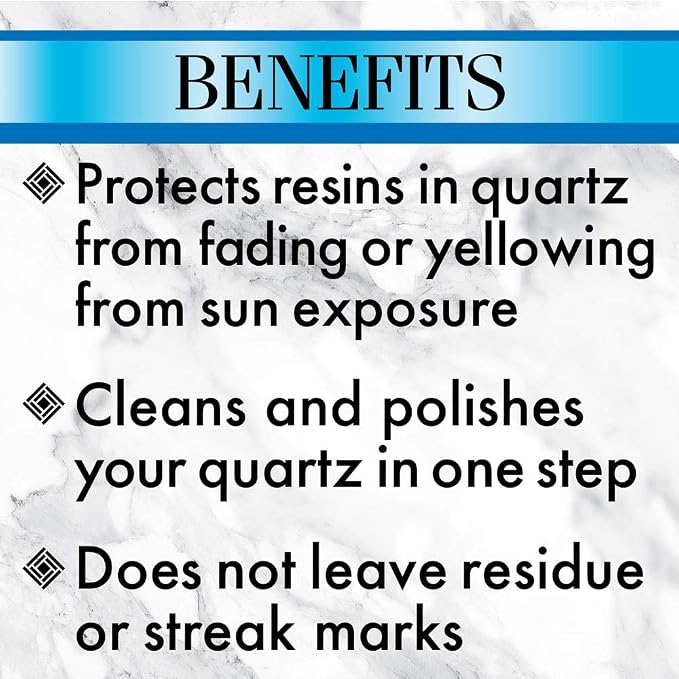 Stone Care International Quartz Cleaner and Polish - 24 Ounce (2 Pack) - Clean & Shine Your Quartz Countertops Islands and Stone Surfaces with UV Protection