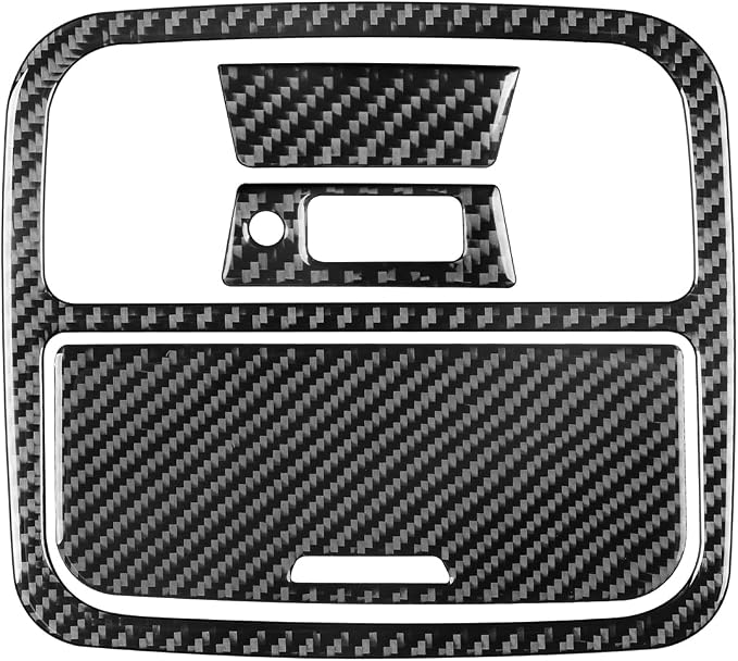Real Carbon Fiber Trim for Honda Accord Accessories | for 2003 2004 2005 2006 2007，Roof Reading Lamp Panel Map Reading Light Cover，Interior Dash Panel，Thick Overlay Sticker Decal
