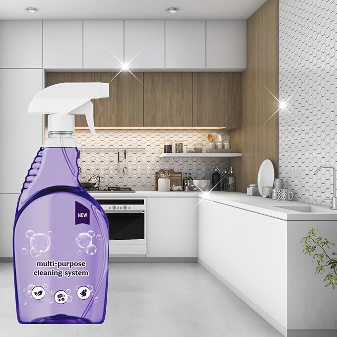 Clean Spray Cleaner for Ovens, All-Purpose Cleaning Spray, Multi-Surface Cleaner for Households, Instant Stain Removal (1 Bottle+18 Pcs Concentrated Cleaning Tablets)