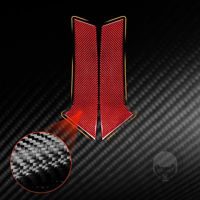 Red Real Carbon Fiber Trim for Nissan Rogue Accessories | for 2014-2020 / Rogue Sport 2017-2022 C-Pillar Decor Sticker Interior Thick Overlay Decal