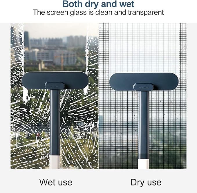 Window Screen Cleaner Brush,Mesh Screen Lint Brush,Window Screen Cleaning Brush Washing Equipment, Multifunctional Cleaning Brush(Blue)