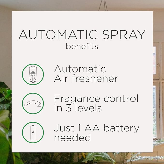 Air Wick Automatic Air Freshener Spray Refill, 1ct, Fresh Linen, Odor Neutralization, Essential Oils (Pack of 4)