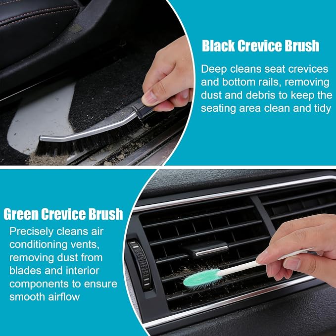 XANGNIER Car Detailing Kit Interior,Car Interior Cleaner Brush Set,10 Pcs | Car Care Detail & Cleaning Supplies Accessories Kits Tool,Suitable for Auto,SUV,Truck,Sedan,Dashboard,Panel,Viking