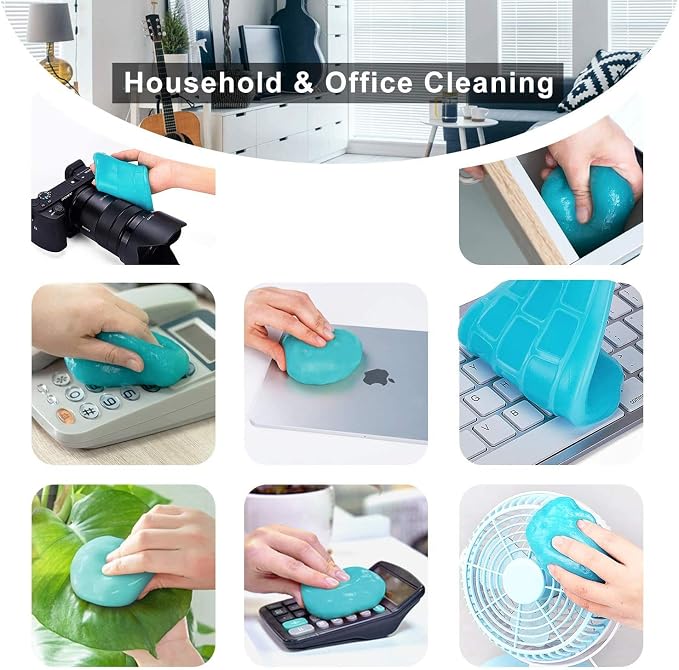 TICARVE Car Cleaning Gel for Car Keyboard Electronics Home Office 100g Bag | Car Interior Cleaning Putty Universal, Keyboard Dust Slime, Auto Detailing Tools, Dust Cleaning Mud Goo, Car Dust Cleaner Gel