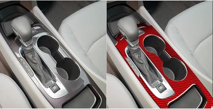 Real Carbon Fiber Trim for Chevy Malibu 9th Gen Accessories | for 2016-2024 Gear Shifting Panel Cover Sticker Interior Thick Overlay Decal