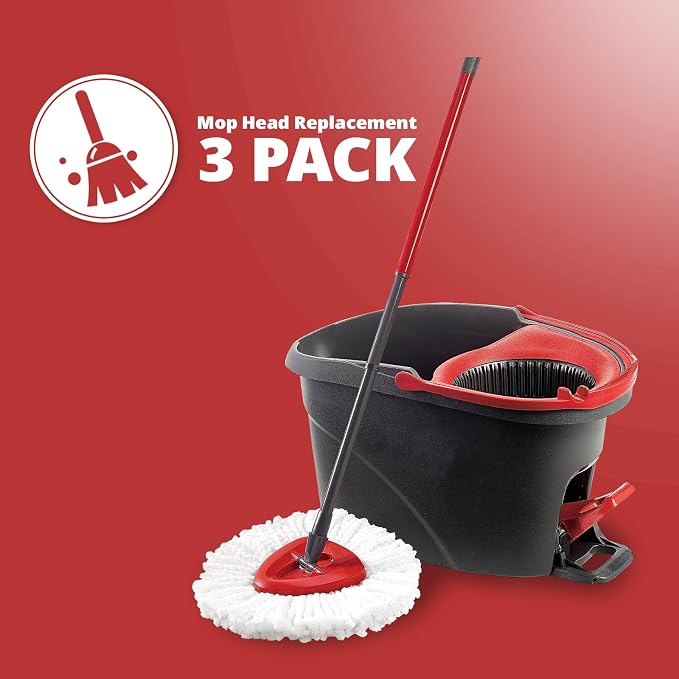 6 Pack Mop Replace Head | Spin Mop Replacement Head Easywring 1-Tank System, Easy Cleaning, Microfiber, Machine Washable