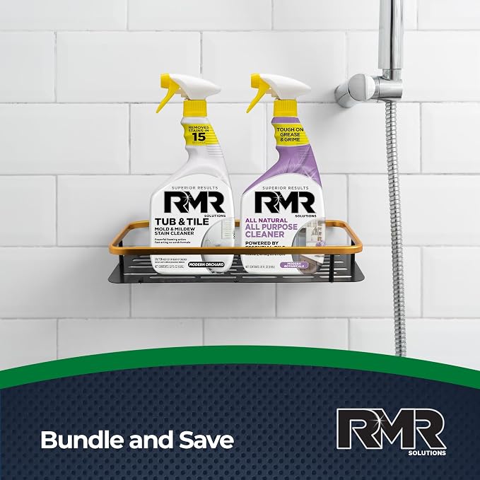 RMR Surface Saver System – Tub & Tile Stain Remover + All Natural All Purpose Cleaner, 2-Step Bathroom & Surface Cleaning Bundle for Tile, Grout, Shower, Tub, Counters & More, 2–32 Oz Bottles