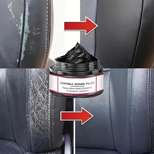 Car Trim Restorer 50g Long-Lasting Quick Paste with Sponge | Vehicles Scratch Remover for Interior Leather Dashboard Boat Truck Convertible Garage Home Underseat Maintenance Care