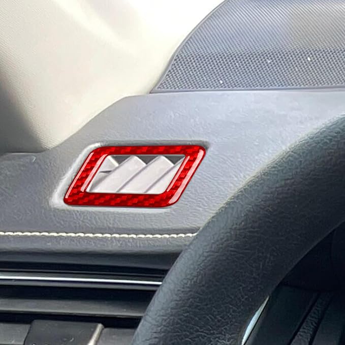 Real Carbon Fiber Trim for Toyota Camry Accessories | for 2012 2013 2014 Dashboard Sides Air Vent Outlet Defogging Decoration Panel Frama Interior Thick Overlay Decal