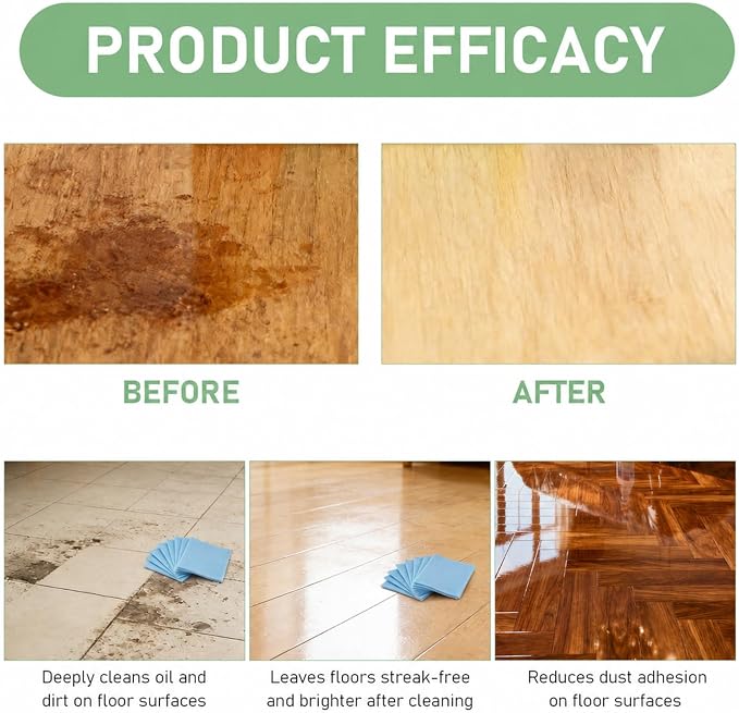 Multi-Surface Floor Cleaner Tablet, Multi-Effect Floor Cleaning Sheets, Multi Effect Floor Cleaner Sheets, Luxury Vinyl Plank & Wood Floors(Camellia Scent, 200PCS)
