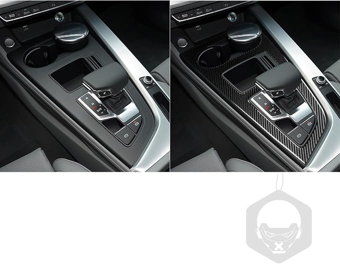 Real Carbon Fiber Trim for Audi Accessories | for B9 A4 S4 A5 S5 2017-2019 / RS5 2018 2019 Center Console Gear Shift Panel Frame Interior Thick Overlay Decal - B