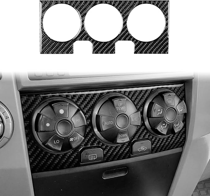 A/C Control Trim Decal Fit for Toyota 4Runner 2003-2009 Accessories | for SR5/Sport Edition/Limited 2003 2004 2005 2006 2007 2008 2009|Carbon Fiber|Thick Overlay|Anti-scratch