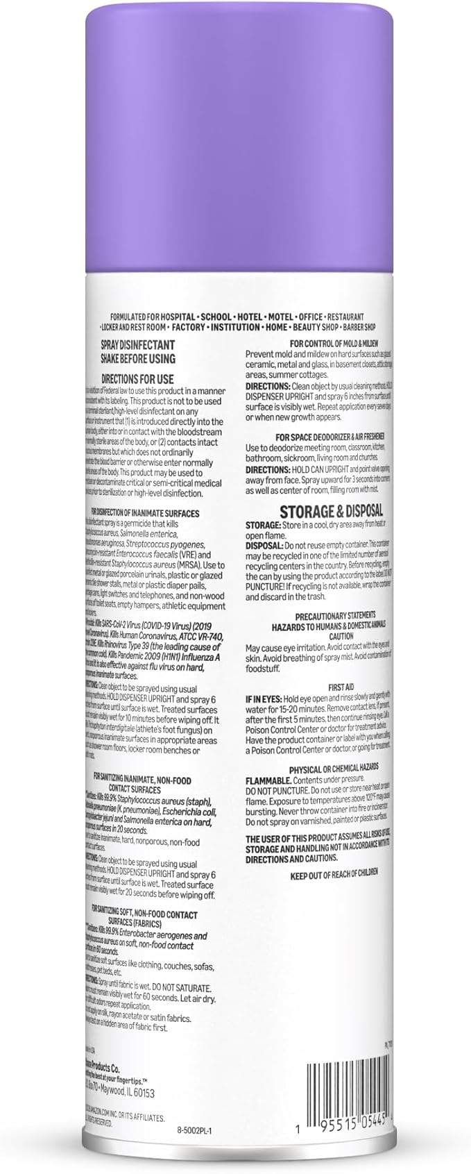 Amazon Basics Disinfectant Spray, Mountain Meadow Scent, Kills 99.9% of Bacteria, 19 Oz, Pack of 1